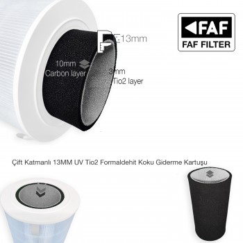 Xiaomi Mi Smart Air Purifier 4 Lite Hava Temizleyici  Filtre İçi Uyumlu Şarj Edilebilir UV TiO2 Karbonlu Koku Giderci İç Kartuş  13MM